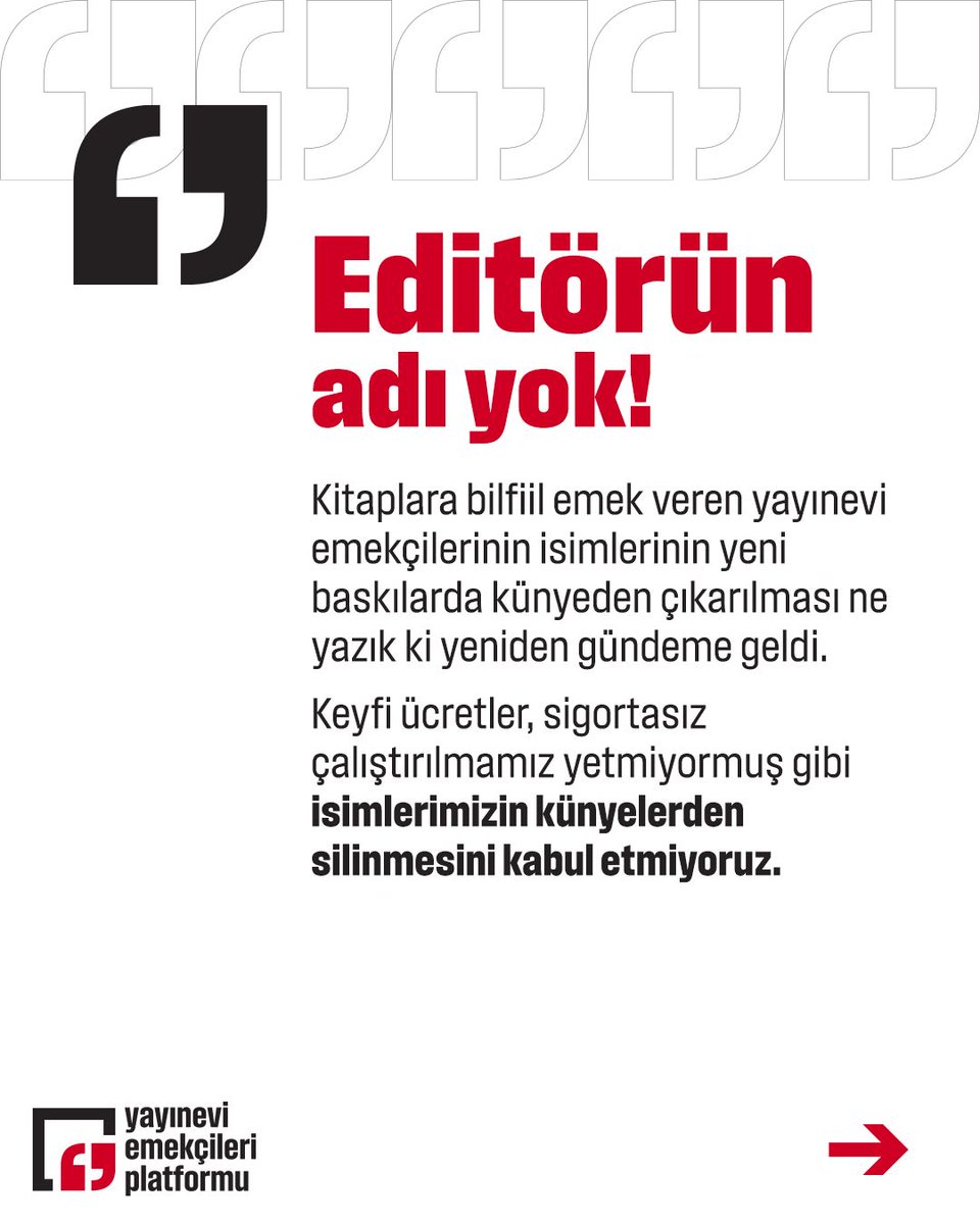Yayınevi Emekçileri Platformu tweet media