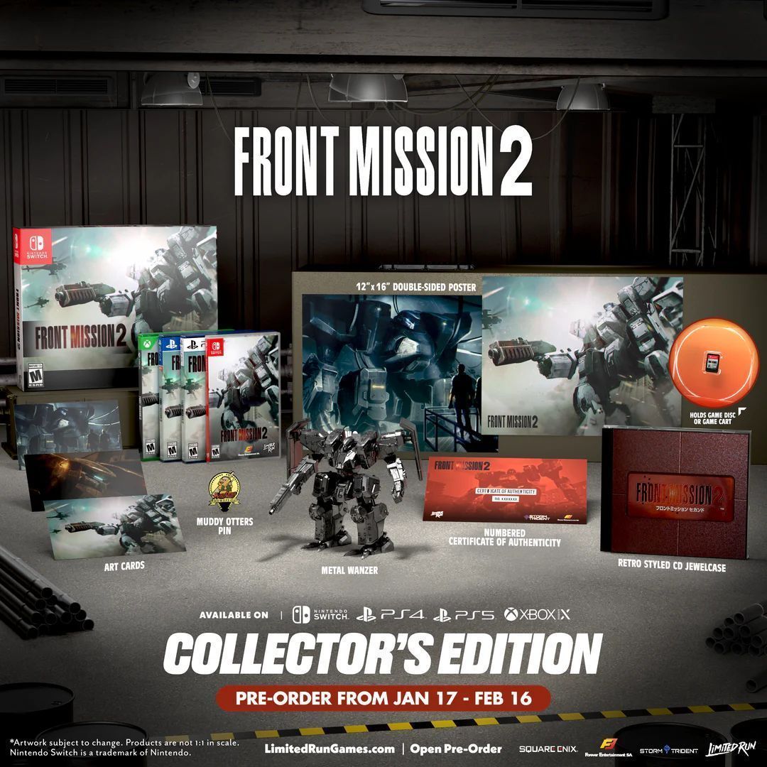 Wario64's tweet photo. Last chance to preorder Front Mission 2 Remake (Switch/PS5/PS4/Xbox Standard/CE), Cryptmaster (PS5) on LRG https://t.co/jxl7gTTpYl #ad https://t.co/pD7jzAvZQE