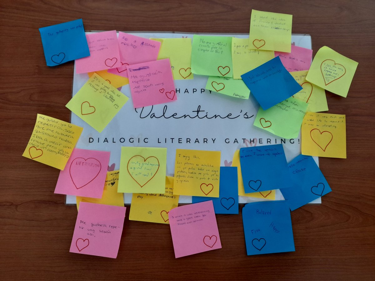 Quititam's tweet photo. En la clase de 2° ESO A de @codemagijon celebramos el amor regalándonos un fragmento compartido de Romeo y Julieta con nuestra primera tertulia literaria dialógica. Thanks for the experience! In love with you! https://t.co/vGNhyRXh2F