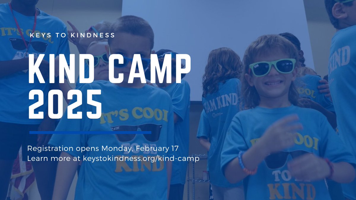 keystokindness's tweet photo. It's official, Kind Camp 2025 is on! We're excited for another year of inspiring and educating our youth by providing them with meaningful opportunities for them to give back to the community.

Registration opens Monday, February 17. To learn more, visit https://t.co/sq0wGiXO8y. https://t.co/WUHHpbDxvL