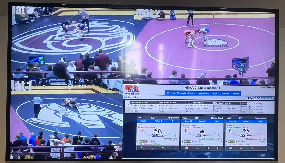 B-4 district wrestling is off and running at Waverly. Tune in to our Waverly striv channel as our dedicated crew and announcers will keep you posted on all the results throughout the day. #nebpreps
