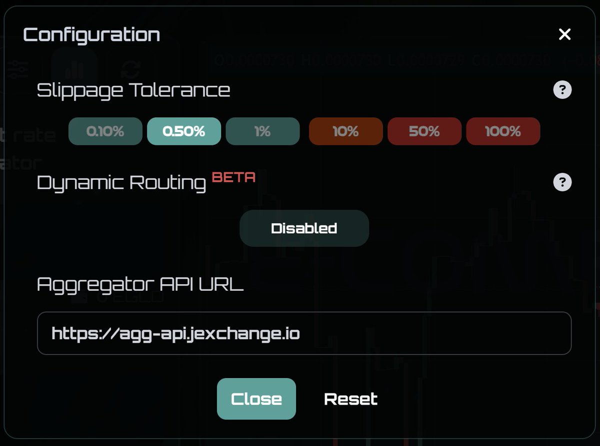 JEXchangeDefi's tweet photo. 📢We've just rolled-out #JEX v2 on https://t.co/vMNvOHLDlt 😱 

Let's explore its news features and the next to come 😏

Follow the guide 👇

@MultiversX @MultiversXToday @MultiversXUSA 
@lucianmincu @SasuRobert @beniaminmincu 
#MultiversX $JEX ☄️

-------------------------------
1⃣ UI revamp & Improved UI/UX  

rule🥇: keep it simple 🙏
rule🥈: permissionless and decentralized is the way  🗽  

-------------------------------
2⃣ New "opendex" #aggregator 

🔹 open-source 🤝: https://t.co/utYfbSibDF  
🔹decentralized (deploy your own aggregator API)  🔹dynamic #routing (BETA) 🔀: split swap across multiple routes to minimize negative price impact  
🔹referral system 🫂: integrate "opendex" aggregator and get 25% cashback on fees

-------------------------------
3⃣ Dust Converter  

Select up to 5 tokens and convert to $JEX  
Conversion fee (in $JEX) is burned 🔥

-------------------------------
4⃣ Limit Orders UI revamp  

🔹1 page for limit #orders: set your order at your price 💰  
🔹1 page for P2P trading: interact with existing orders in a P2P way (useful for tokens that are not available on other DEXes)  🤝 

-------------------------------
5⃣ Next features to come (dev in progress)
 
🔹permissionless #raffle system: create a raffle with your own parameters (token, ticket price, % burn, % prize pool, owner #royalties)  
🔹#prediction game 
🔹implement "opendex" #liquidity pools (audit needed) 
🔹implement "opendex" #farms (audit needed) 
🔹#NFT staking

Feel free to comment 😇