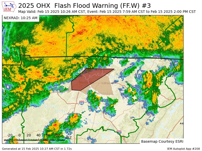 The Flash Flood Warning for most of Davidson County, set to expire at 11am has been extended to 2pm. Turn around, don't drown!