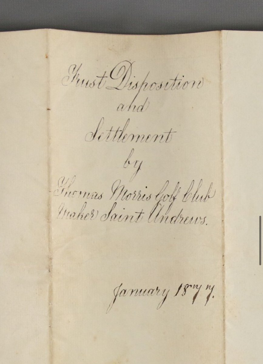 The original handwritten Will for Old Tom Morris from 1877 is up for auction right now…

This 148-year-old document, written less than 2 years after the tragic death of his son Young Tom, is INCREDIBLE! 😱 

bid.goldenageauctions.com/bids/bidplace?…