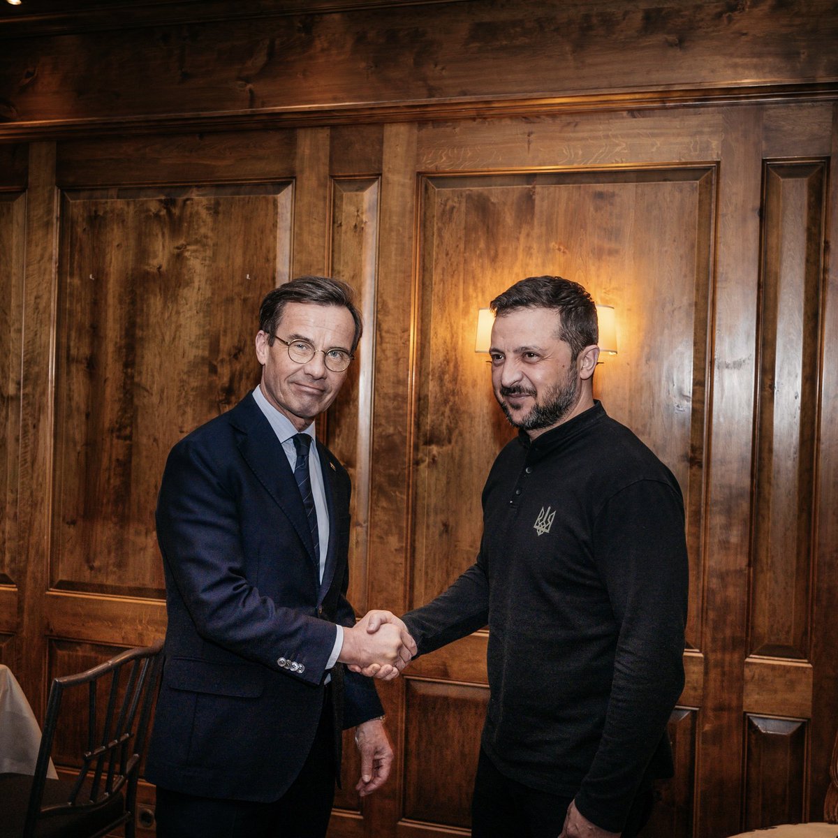 Met with President <a href="/ZelenskyyUa/">Volodymyr Zelenskyy / Володимир Зеленський</a> in Munich. Sweden’s support for Ukraine and for a just and lasting peace is as strong as ever.

Strengthening Ukraine means strengthening European security.