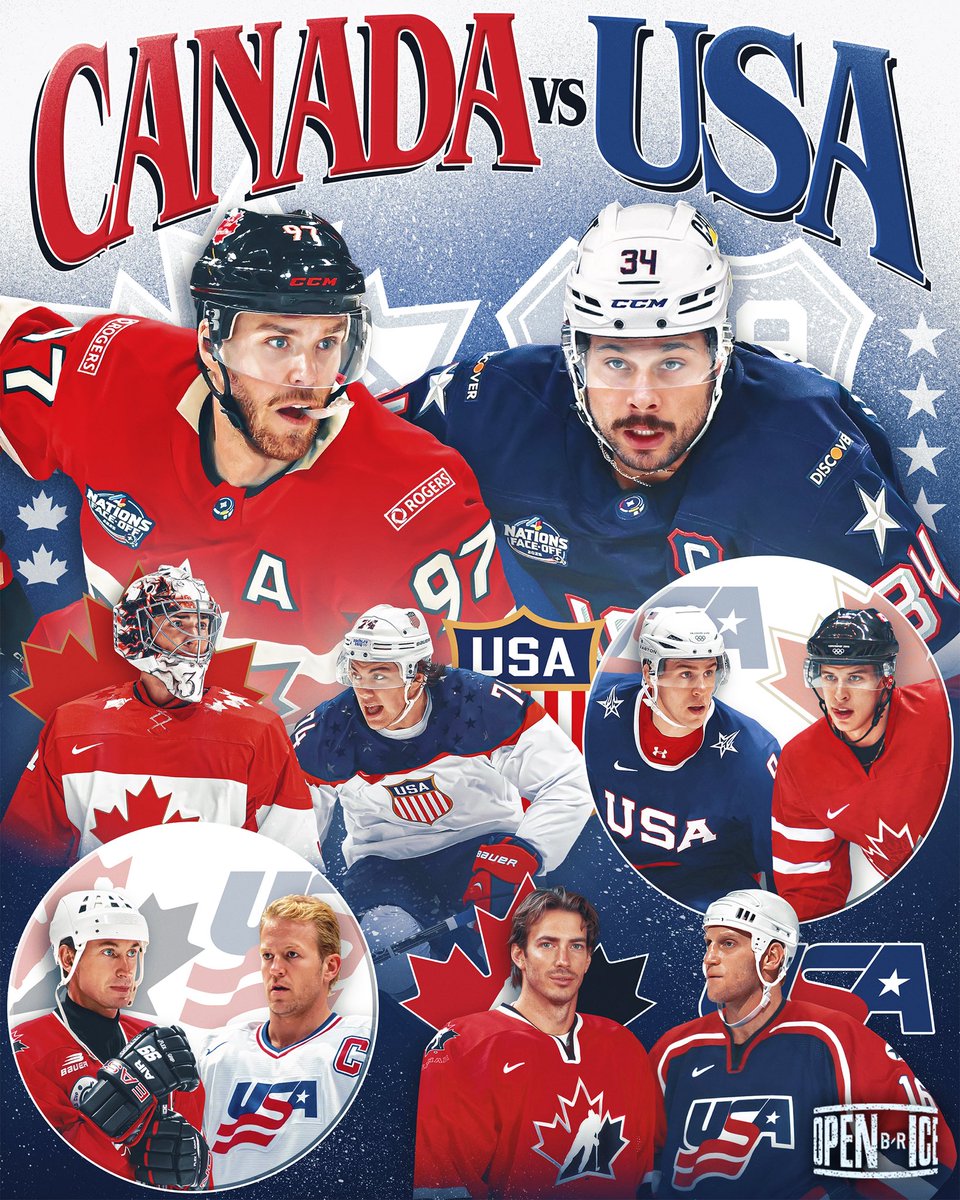 FOR THE FIRST TIME IN 9 YEARS‼️ THE UNITED STATES AND CANADA MEET IN BEST-ON-BEST HOCKEY.

Buckle. Up. 🍿