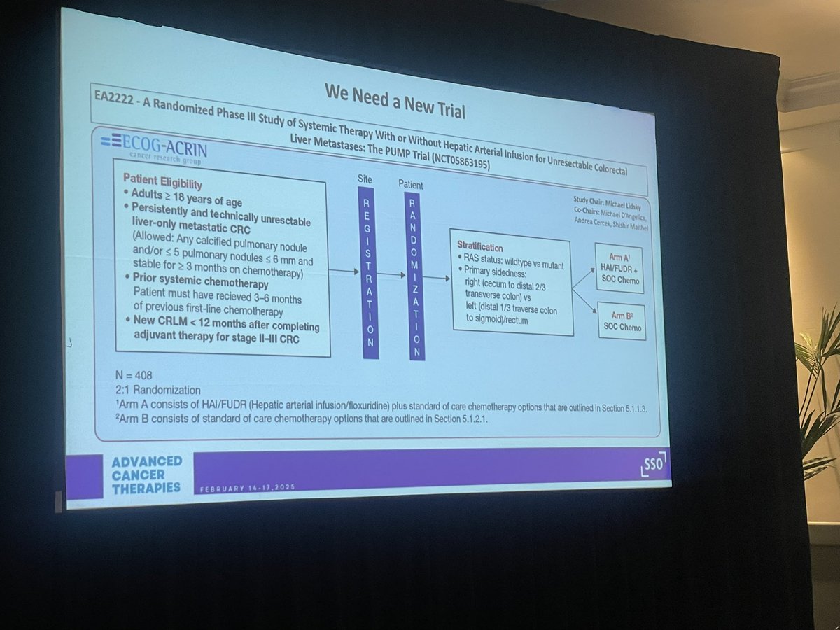 Discussing the importance of enrolling patients to EA2222-PUMP trial at SSO ACT 2025! #ACT2025