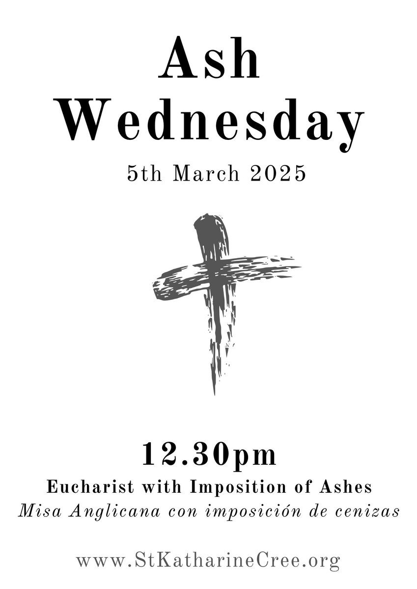 StKatharineCree's tweet image. We’re looking forward to celebrating Ash Wednesday soon here at St Katharine Cree