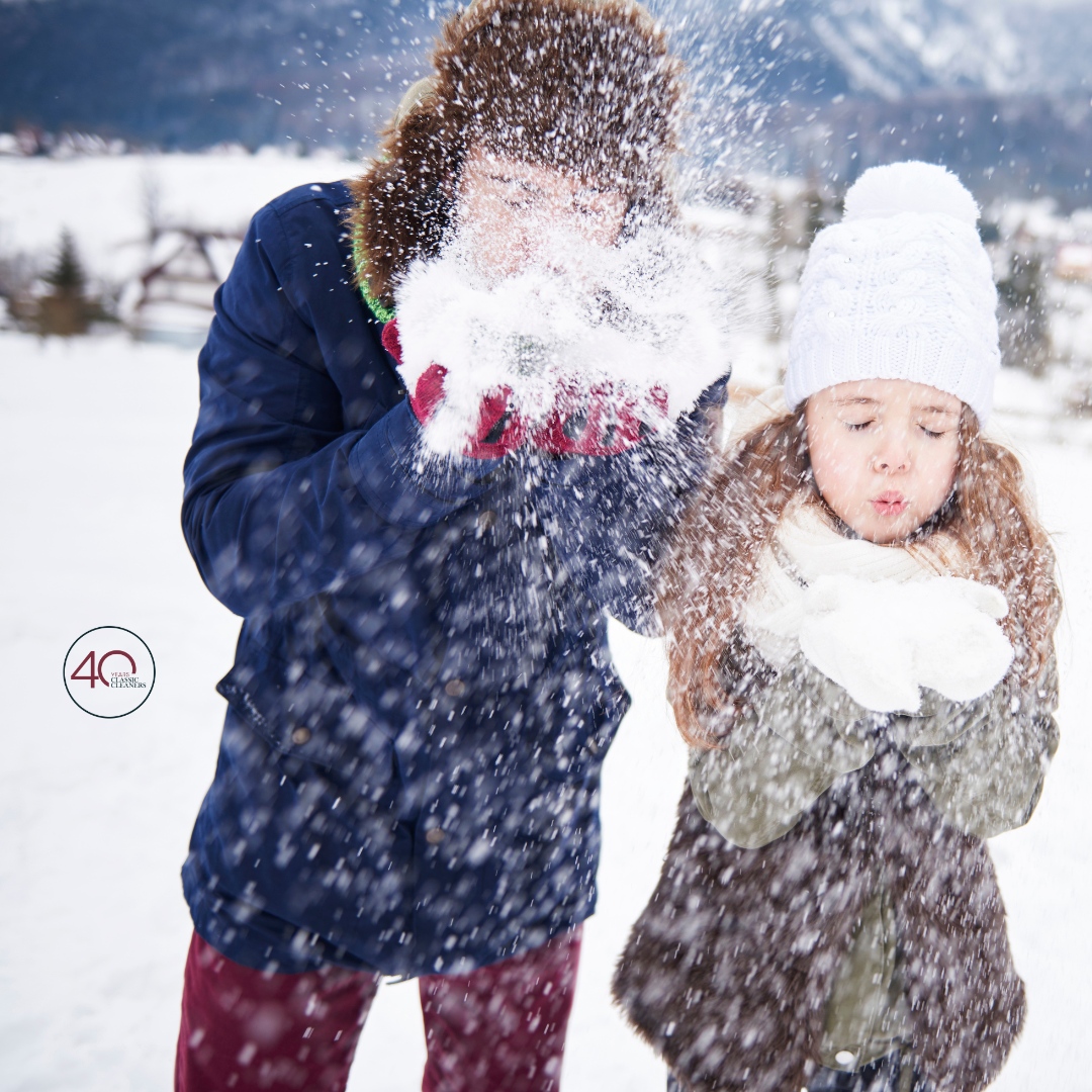 CleanCrispImage's tweet image. Let it snow, let it snow, let it snow! ❄️⛄ While the kids play, Classic Cleaners is here to keep your winter wardrobe fresh and ready for all the fun. Drop by today for the highest quality dry cleaning! #WinterFun #ClassicCleaners #FreshAndClean
