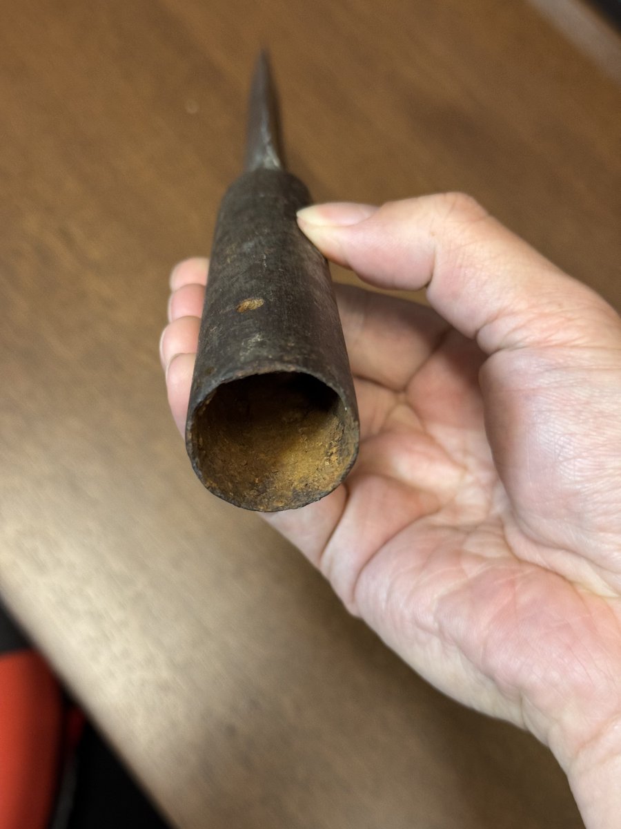 忍たまの潮江文次郎の得物「袋槍」 根本がソケット状になっているため