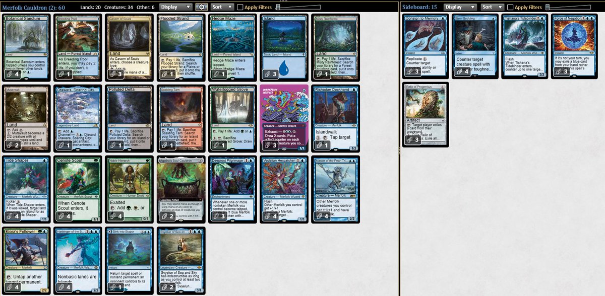 🏆5-0 modern with a combo Merfolk Brew.

Beat Storm, Boros Energy, Mill, Temur Breach and Eldrazi Ramp.

The new Mindspring Merfolk felt great, cauldron was relevant too, exiling card type vs eldrazi to keep them off emrakul.

<a href="/fireshoes/">Robert Taylor🔥</a> <a href="/NikachuMTG/">Nikachu</a>
