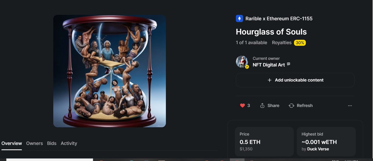 MdSajjadul78's tweet photo. Bidding Start From here . If any one interested to buy here is the link '' https://t.co/A3QDLIBFRf ''
#Followers #TrendingNow #Ethereum #rarible #Nft #digitalart #buynow #Nftcollector #Nftholder https://t.co/FYq4gd83iR