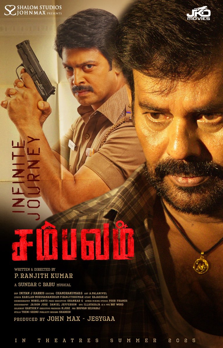 N.Nataraja Subramani (@natty_nataraj) on Twitter photo Here is the First Look of #ShalomStudios - JKD Movies presents
#Sambavam
✨ Starring: #ActorSrikanth <a href="/natty_nataraj/">N.Nataraja Subramani</a> <a href="/RangarajPandeyR/">R Rangaraj Pandey</a> <a href="/IamChandini_12/">Chandini Tamilarasan</a> @sumeetabajaj
🎬 Directed by: <a href="/ranjith_dir/">Ranjeth Parijatham</a>
🎼 Music by: <a href="/sundarcbabu/">Sundar.C.Babu</a>
🎥 Produced by: <a href="/JOHNMAXproducer/">John Max</a> @jesygaa1
<a href="/HarrisIniyan/">Iniyan J.harris</a> Here is the First Look of #ShalomStudios - JKD Movies presents
#Sambavam
✨ Starring: #ActorSrikanth <a href="/natty_nataraj/">N.Nataraja Subramani</a> <a href="/RangarajPandeyR/">R Rangaraj Pandey</a> <a href="/IamChandini_12/">Chandini Tamilarasan</a> @sumeetabajaj
🎬 Directed by: <a href="/ranjith_dir/">Ranjeth Parijatham</a>
🎼 Music by: <a href="/sundarcbabu/">Sundar.C.Babu</a>
🎥 Produced by: <a href="/JOHNMAXproducer/">John Max</a> @jesygaa1
<a href="/HarrisIniyan/">Iniyan J.harris</a>