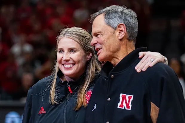 LilRedVolley's tweet photo. Calling it now.. John Cook is going to be Husker Volleyball’s biggest cheerleader this season, cheering on all the girls from the sidelines🫶❤️ https://t.co/JHOCCjw845