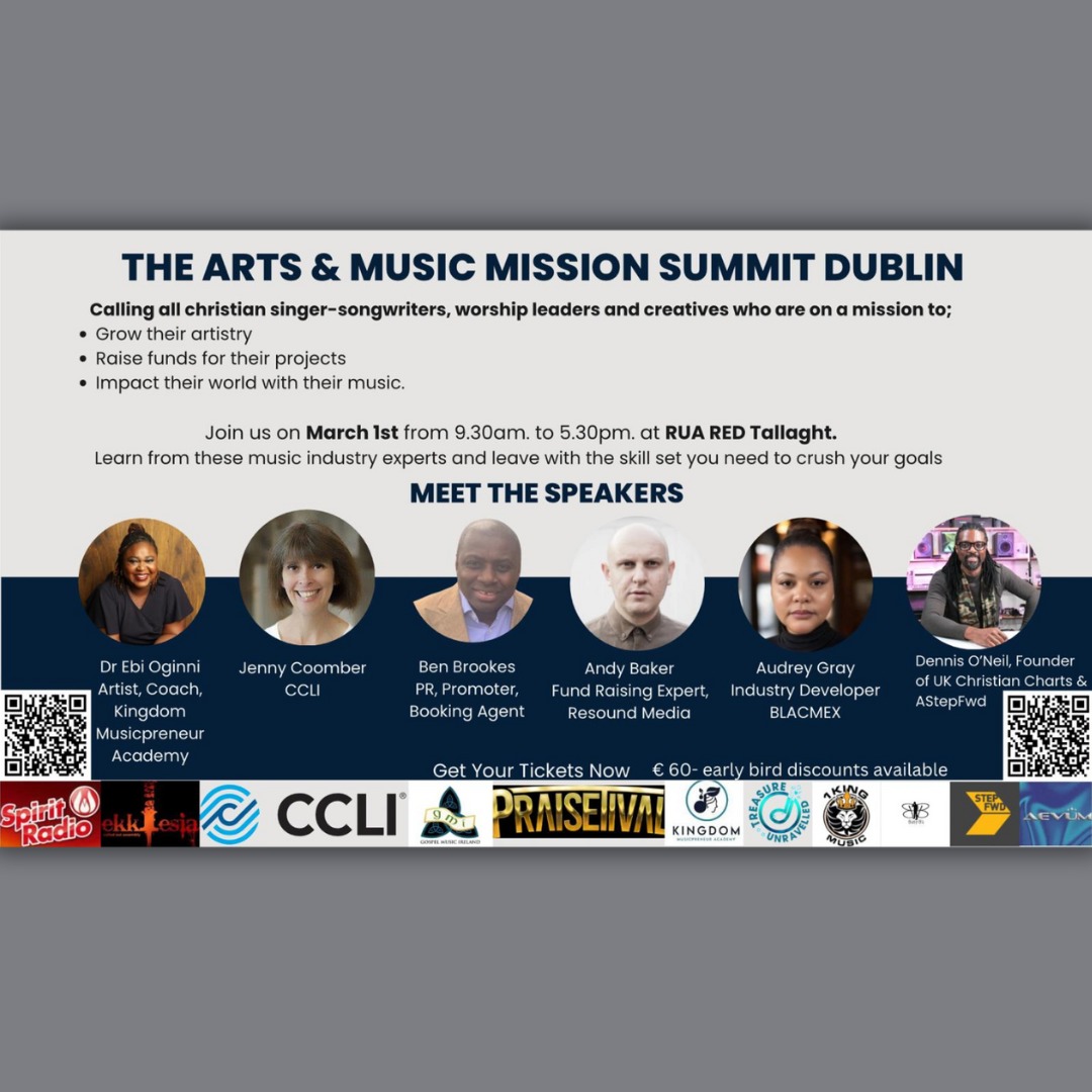 EbiOginni's tweet photo. 2 weeks to go to the Arts and Music Mission Summit!

We have an amazing mix of speakers covering topics that will be sure to give you all the tools you need to move the needle forward in your music this year.  Tickets at https://t.co/fmZBRmMCjv

@gospelmusicireland @astepfwd https://t.co/k8z4gLoxTE