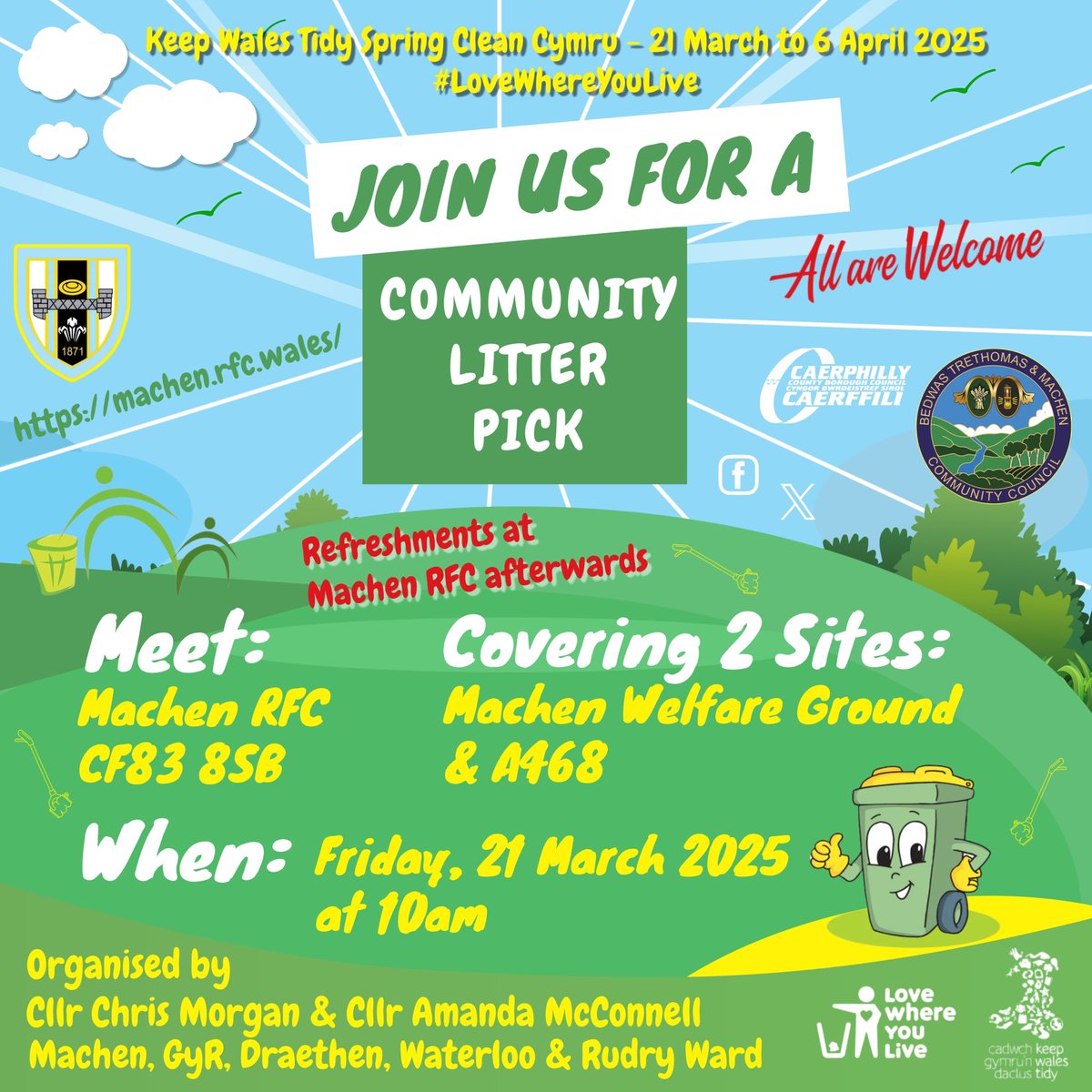 McConAmanda's tweet photo. ♻️ Date for your Diaries….
#CommunityLitterPick @machen_rfc @morgac15 https://t.co/ZZ8Ew0Egbe