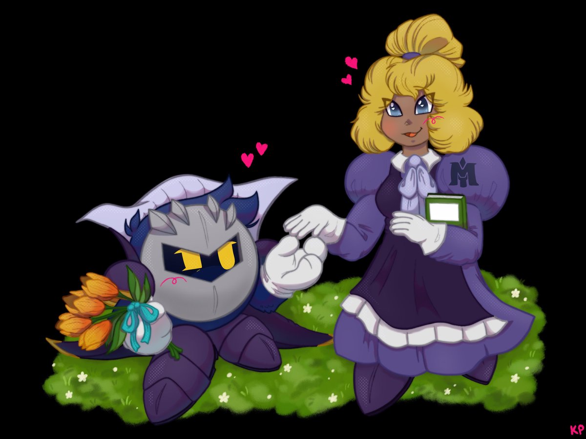 Happy Valentine's Day ladyzorasarts!!

Your cupid, <a href="/kirbypurrs/">Bunny 🍊</a> has gifted you this artwork!

They have included the message: it looks like a handsome, chivalrous knight has shown up with flowers and is asking for a beautiful lady's hand for a little walk together 📷📷📷

I hope