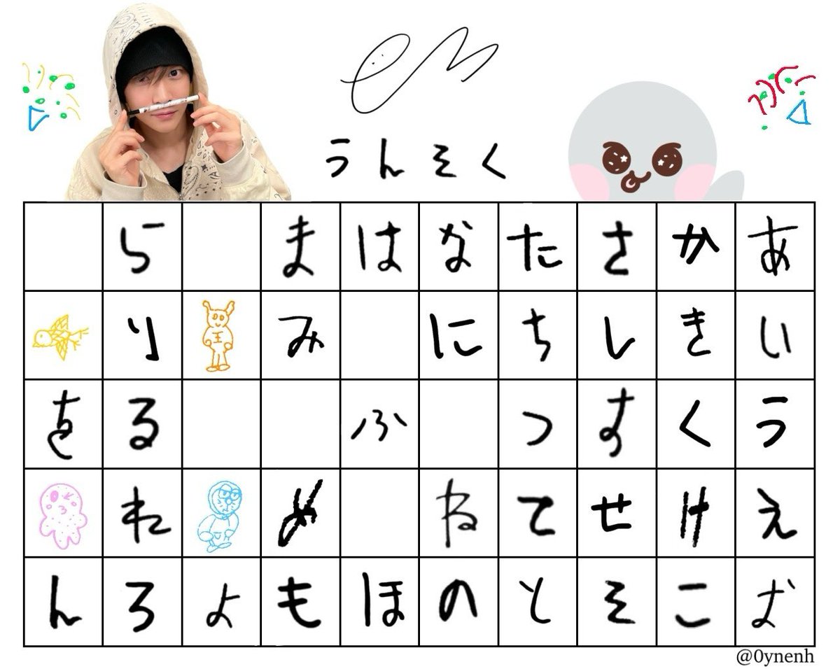 🪨 ウンソク ひらがな 50音表
 #라이즈 #RIIZE #은석 #EUNSEOK