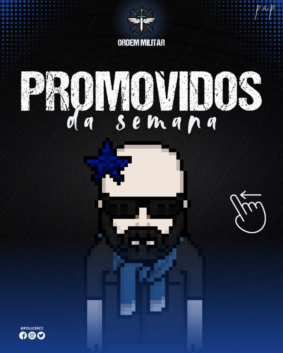 PoliceRCC's tweet image. Disciplina, honra e determinação trouxeram essa conquista! 😎

Os promovidos da Ordem Militar provaram que liderança se constrói com esforço e comprometimento!
Sigam firmes, pois novos desafios estão por vir! ✨

#PoliceRCC #HabboHotel #RCCéVocê