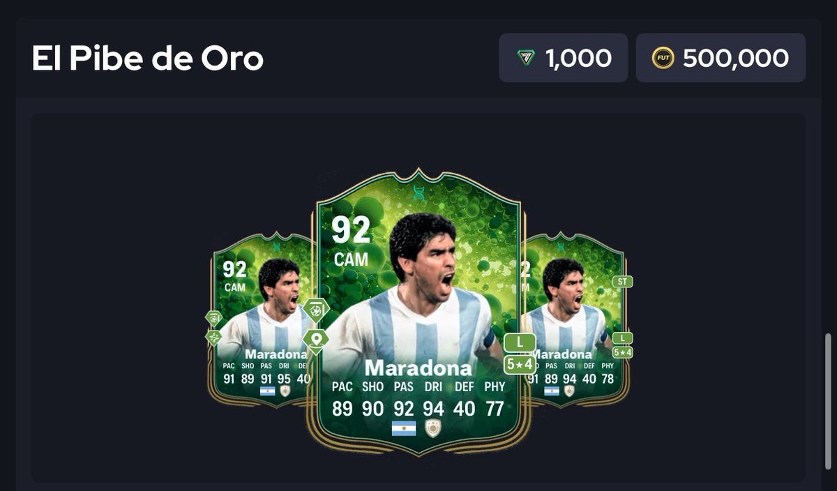 Razzerstrading's tweet photo. 🚨 Maradona Evolution Giveaway 🚨

We All Deserve This Card🙏

❤️‍🔥 Like + RT
💜 Follow

Picking The Winner Tonight ⏰ 
#eafc https://t.co/kVFeEej0xa