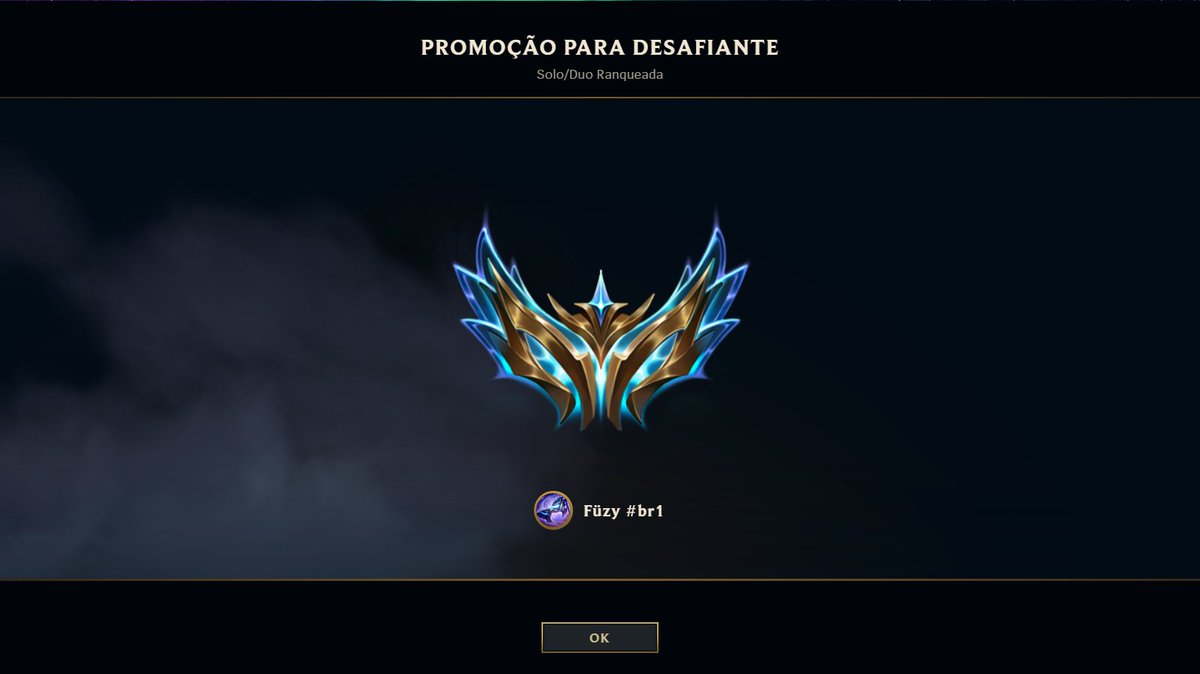 Fuzy_JG's tweet photo. Estamos challenger novamente, agora o proximo objetivo é alcançar a maior posição possivel. https://t.co/3yGd6ihGGN