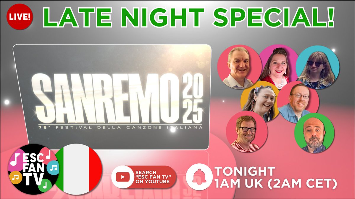 Join us LIVE tonight after Sanremo
