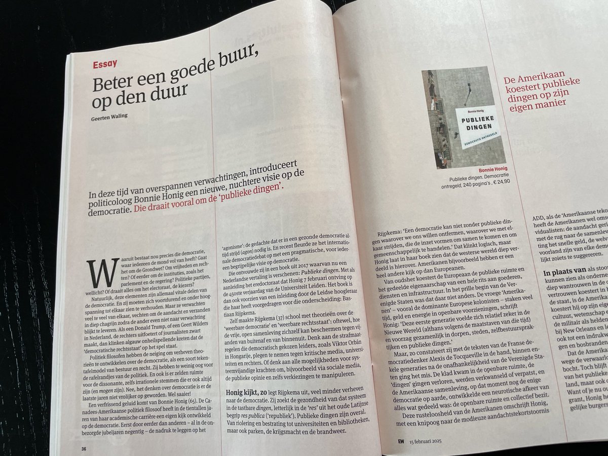 Bastiaan Rijpkema (@bastiaanrij) on Twitter photo Mooie bespreking van Bonnie Honigs Publieke dingen door <a href="/GeertenWaling/">Geerten Waling</a> in <a href="/ewmagazinenl/">EW</a>.
Over Tocqueville, de Amerikaanse en de Europese omgang met publieke dingen, van de brandweer tot bibliotheken.
ewmagazine.nl/opinie/opinie/…
<a href="/BoomFilosofie/">Boom Filosofie</a> Mooie bespreking van Bonnie Honigs Publieke dingen door <a href="/GeertenWaling/">Geerten Waling</a> in <a href="/ewmagazinenl/">EW</a>.
Over Tocqueville, de Amerikaanse en de Europese omgang met publieke dingen, van de brandweer tot bibliotheken.
ewmagazine.nl/opinie/opinie/…
<a href="/BoomFilosofie/">Boom Filosofie</a>
