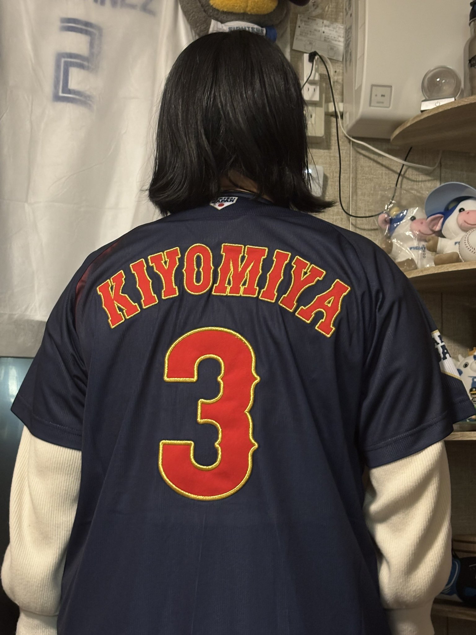 未使用品　ミズノプロ　日本代表　侍ジャパン　34番　吉田正尚　ユニフォーム　XO 未使用品 ミズノプロ 日本代表 侍ジャパン 34番 吉田正尚