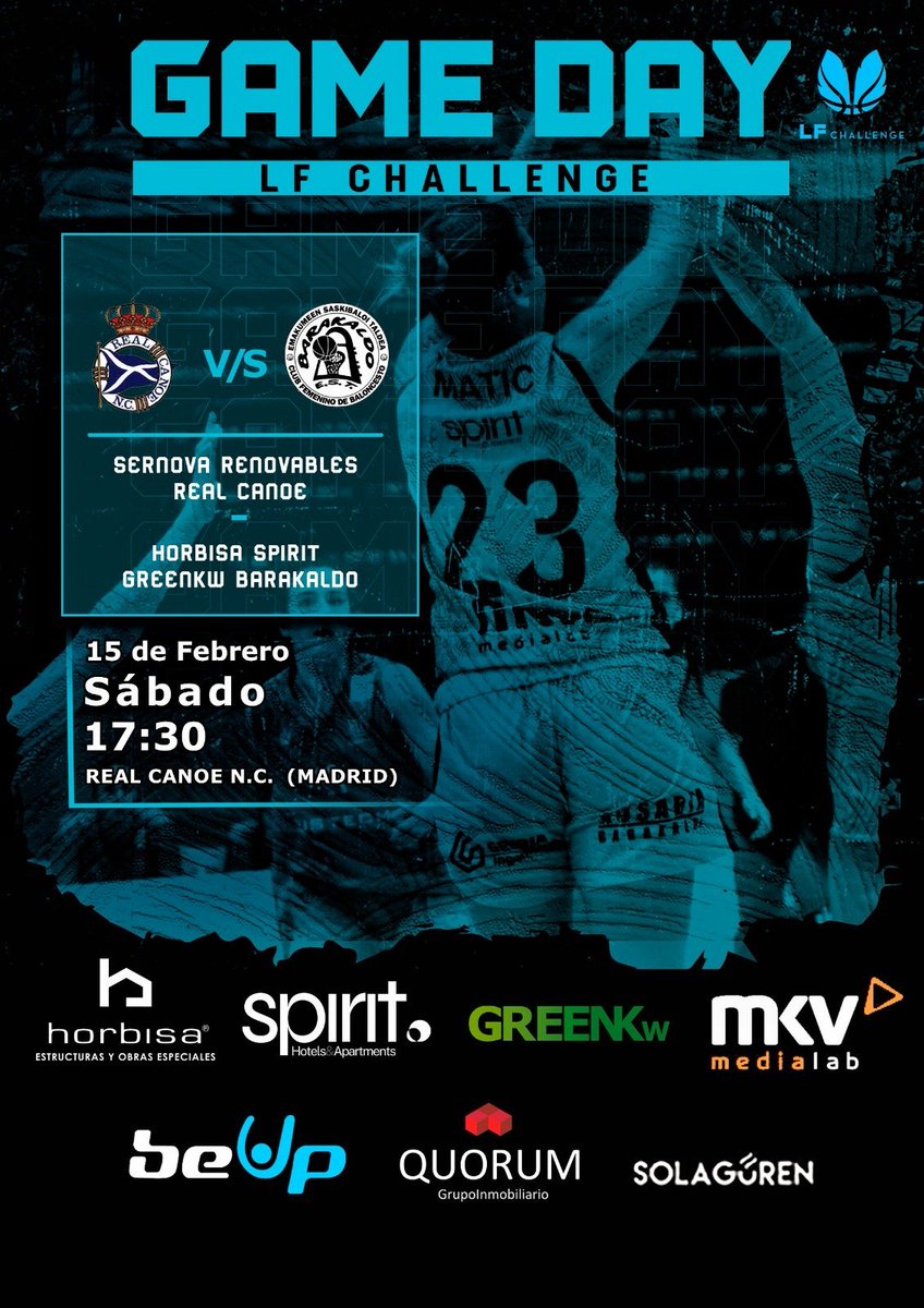 𝐆𝐀𝐌𝐄 𝐃𝐀𝐘 🔥

🏆 LF Challenge, Jornada 20
⌚ 17:30
📍 Pez Volador (Madrid)
🆚 <a href="/realcanoe/">Real Canoe NC</a>
📺 canalfeb.tv  

🫡 Con todo a por la sexta 

#SueñoContigo