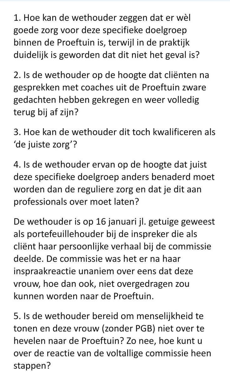 DDO_0412's tweet image. ▪︎PROEFTUIN▪︎ DDO is uiterst ontevreden over de gang van zaken bij de Proeftuin v.w.b. specialistische zorg voor een specifieke doelgroep. DDO stelt dan ook vragen aan de wethouder. 👇 #proeftuin #autisme #ddo
1/2
