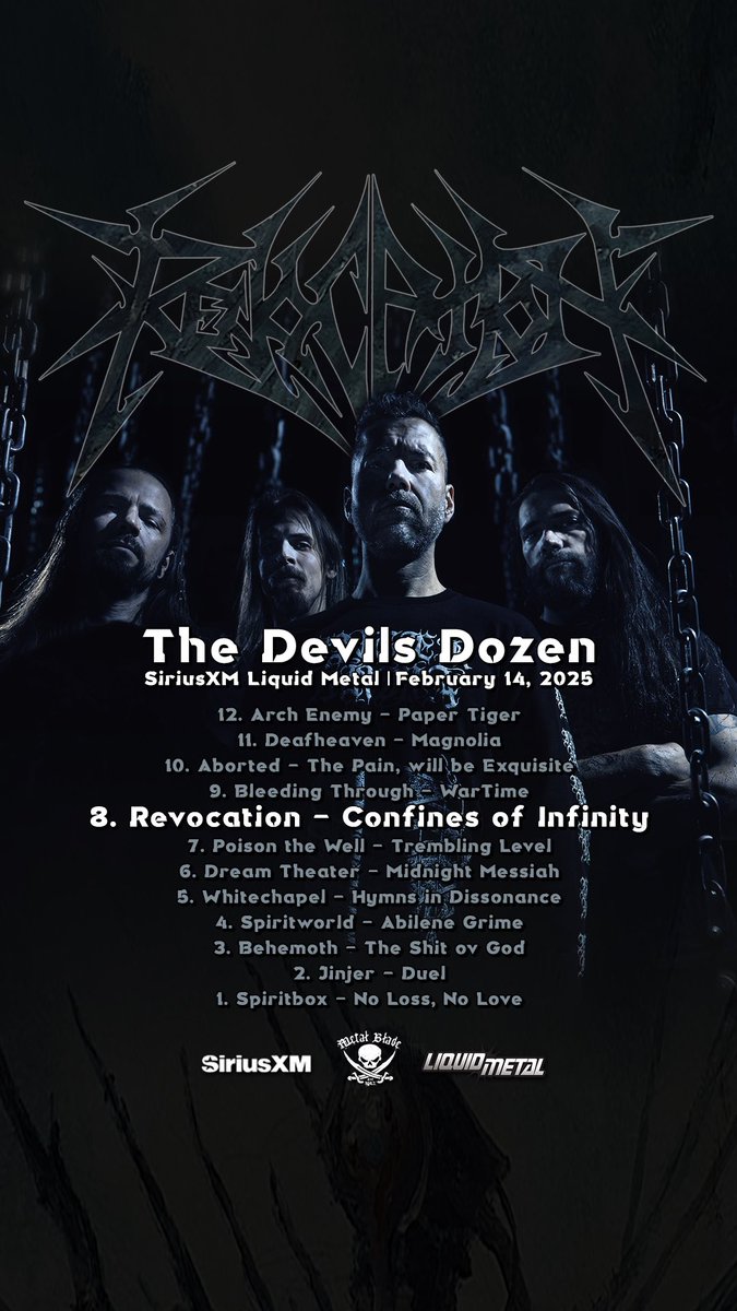 “Confines Of Infinity” featuring Travis Ryan from <a href="/cattledecap/">Cattle Decapitation</a> has just been added to the Devil’s Dozen on <a href="/fnliquidmetal/">SiriusXM Liquid Metal</a> 🙌 👹