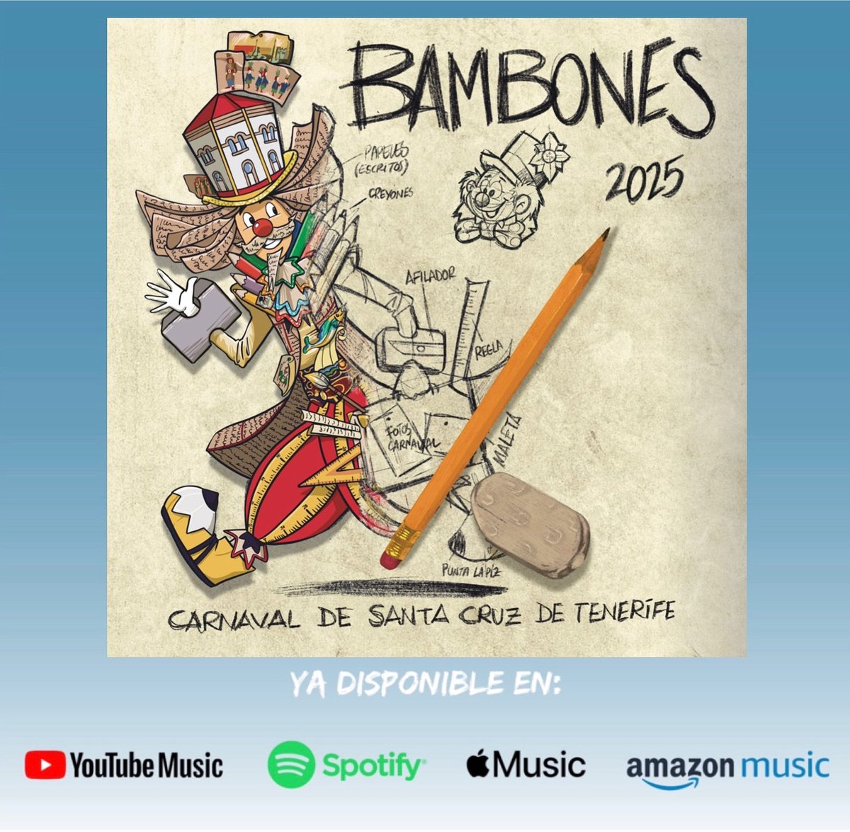 bambones's tweet image. Ya está disponible nuestro repertorio 2025 en las plataformas digitales.
Esperamos que lo disfruten tanto como nosotros.

Gracias a @tropicanarian por la colaboración. 

¡A la marcha Bambones!

#Bambones25