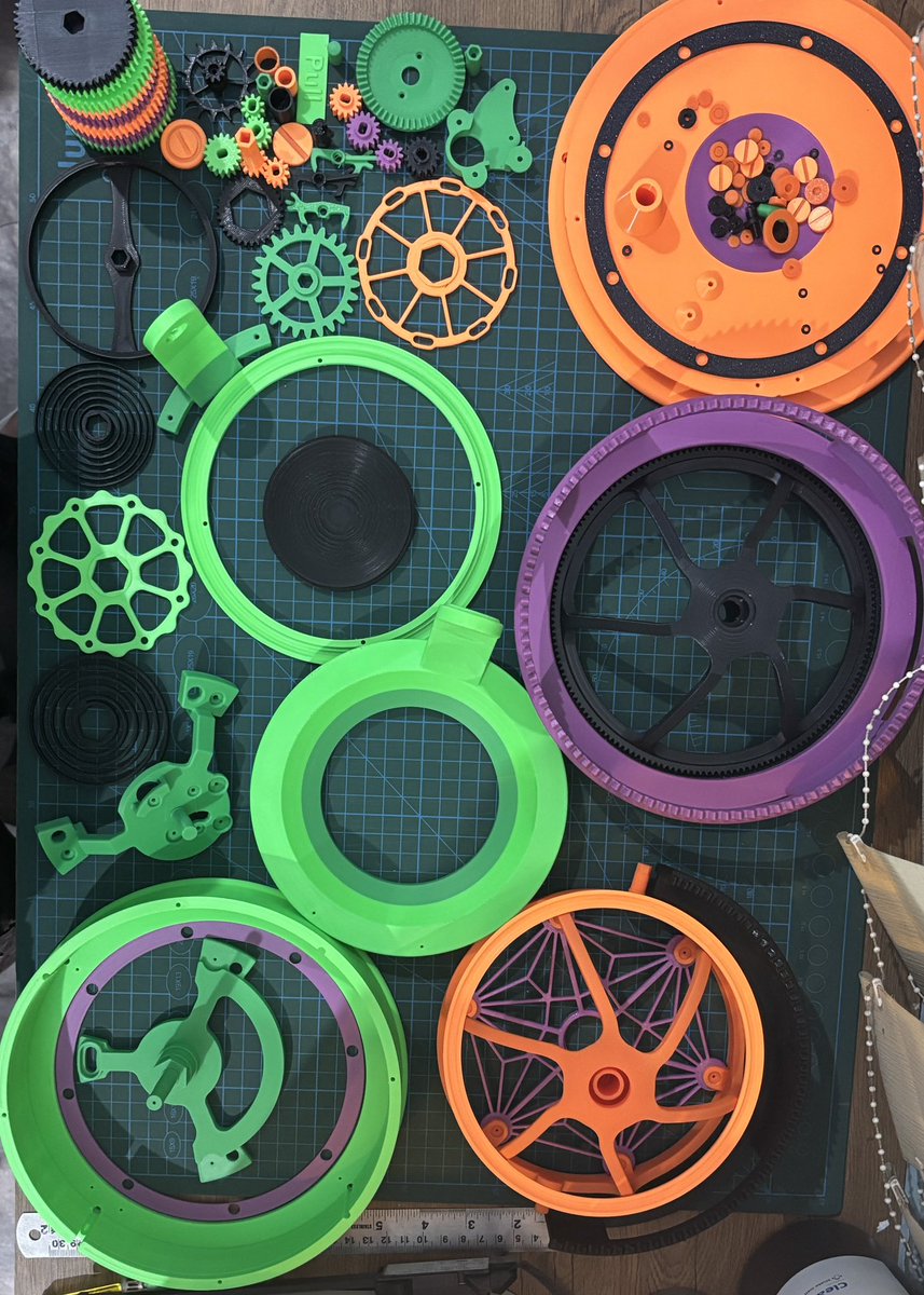 3diest's tweet photo. These all components are 3D printed in within 48 hours using PLA material.

It was only possible because Now I have access to one of the engineering marvel “Bambulab 3D printers”.

And is definitely going to affect my way and speed of designing Products and content Production . https://t.co/JT2w5kYbTb
