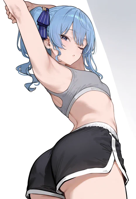 4Kで読み込むと...?運動中のすいちゃん 