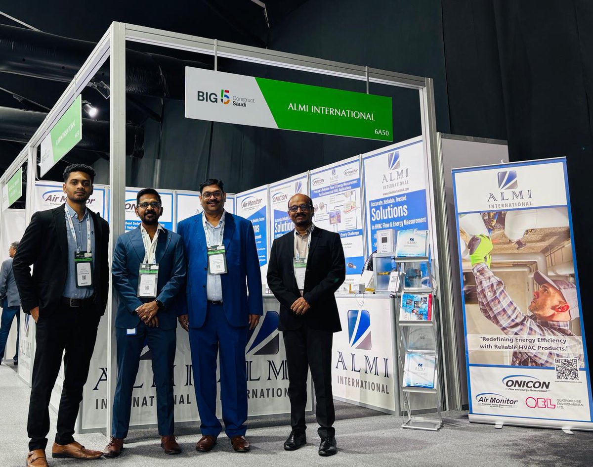 "We are all set! 🚀
Catch us at the Big 5 Construct Saudi Exhibition. Ready to connect, innovate, and inspire! #Big5Saudi #TeamAlmi #HVACExcellence"
