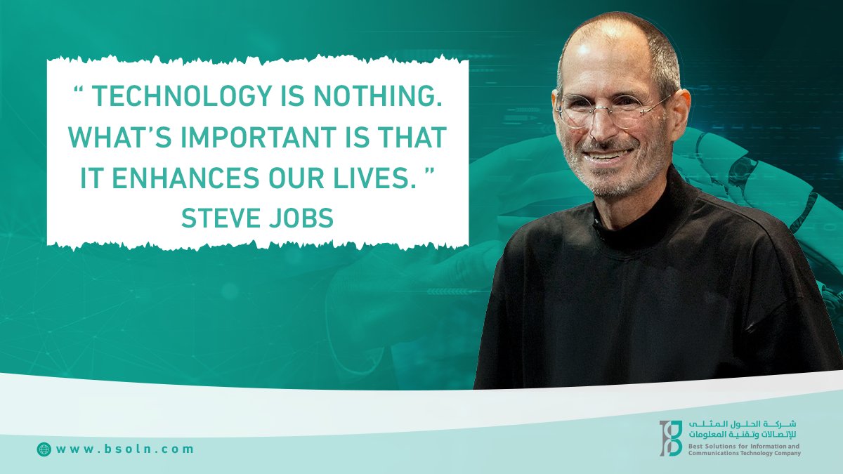 bsoln_sa's tweet photo. Technology is not just about innovation; it’s about impact.
At Best Solutions for ICT, we believe that technology should enhance lives, improve efficiency, and create meaningful change. Just like Steve Jobs said, what truly matters is how technology serves humanity.
#techquotes https://t.co/17DruQsmUg
