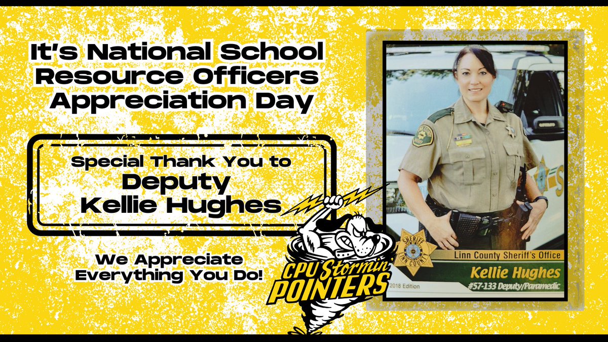 On National School Resource Officers Appreciation Day, we want to send a special thank you to Deputy Kellie Hughes for ensuring safety while also building meaningful connections with students. 

We appreciate everything you do! 🙌