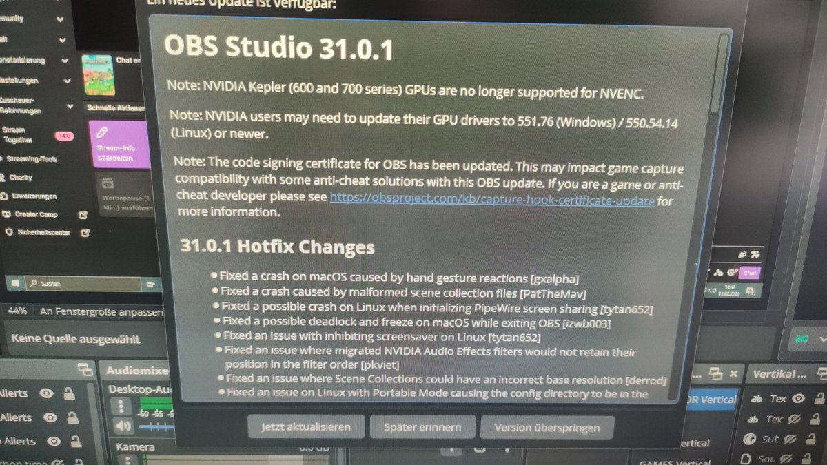 OBS Update. Erzfeind Nr 1