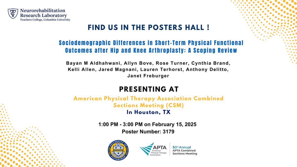 📢🚨New poster! 
Find us at #CSM2025 #apta poster hall, poster number 3179