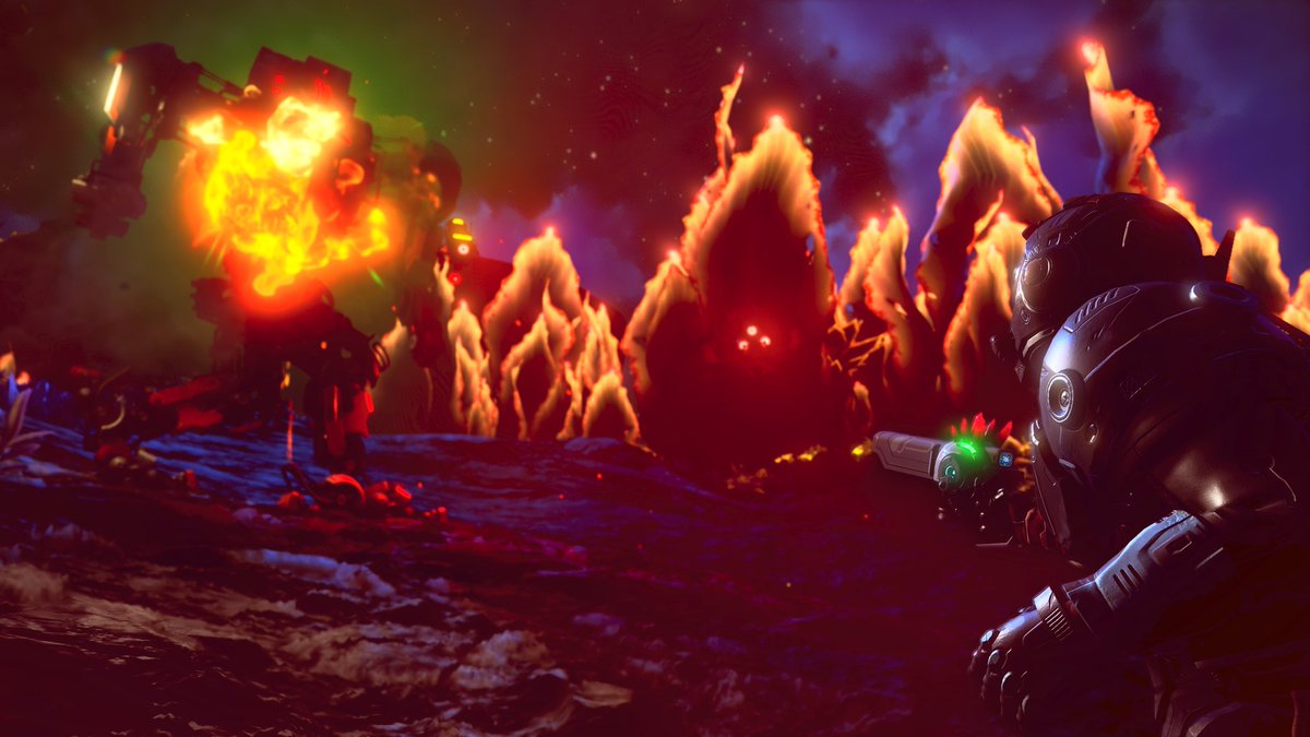 TearyAmoeba's tweet photo. The Indomitable Infernal

@NoMansSky
#NoMansSky
#NMSPraetorian
#NoMansSkyWorldsPtII
#VirtualPhotography 
#PhotoMode
#NMSSaturday https://t.co/3Mi4Qf1llr