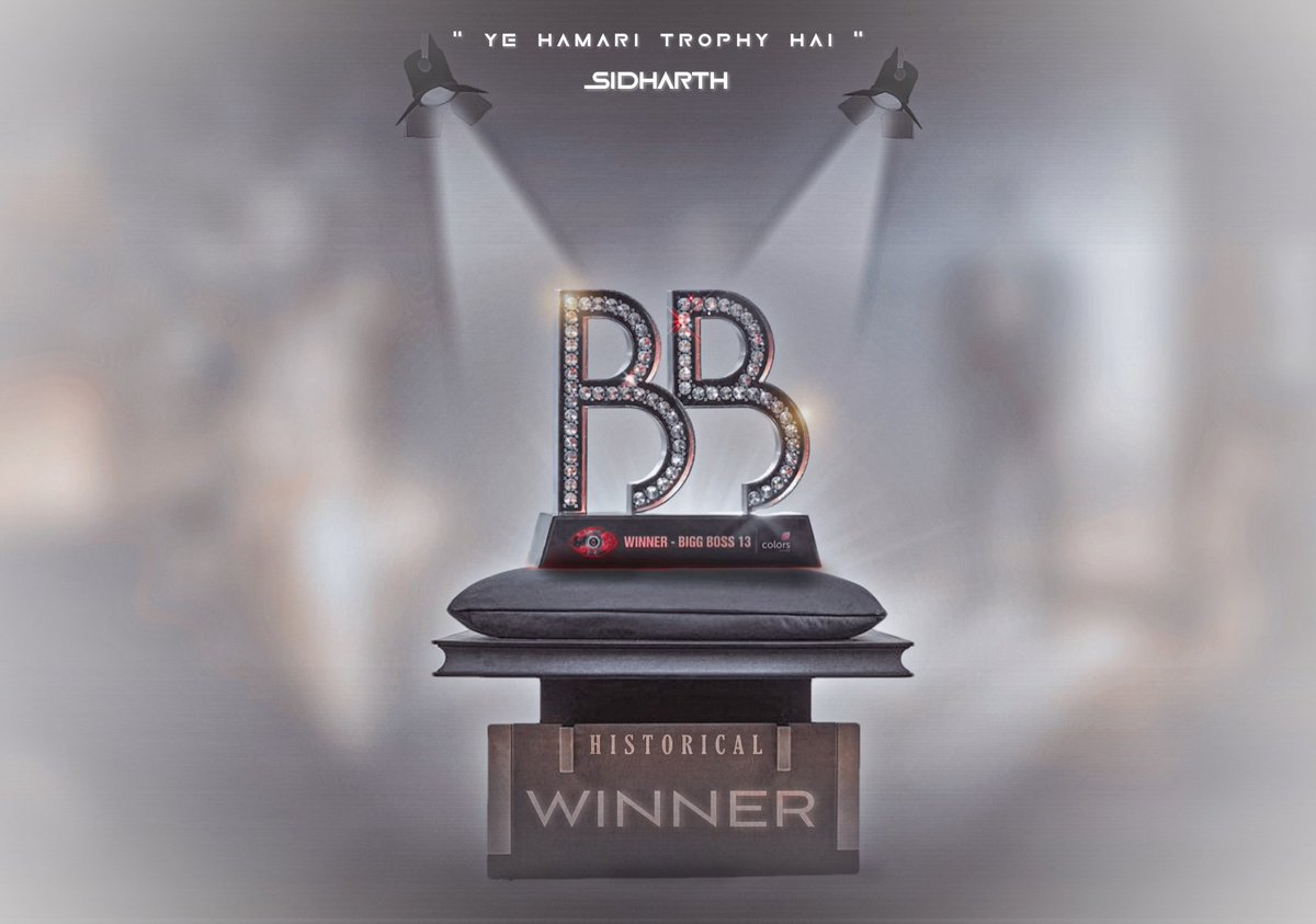 Sid to SidHearts :

               "Ye Hamari Trophy Hai''

5Y OF HISTORIC WINNER SID