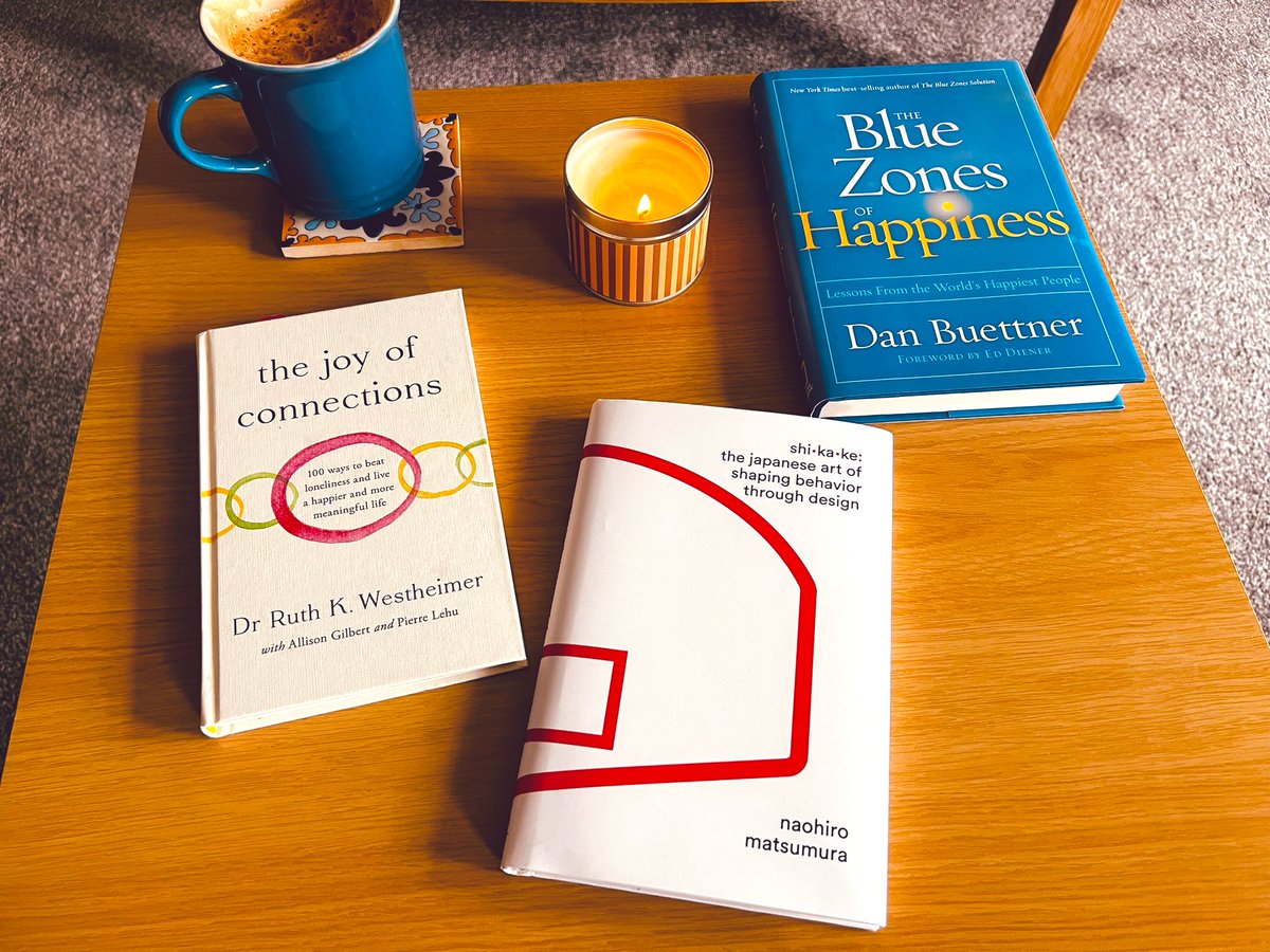 DrDaliaTsimpida's tweet image. Exploring the power of connected lives as we grow—how our relationships, environment, and design shape happiness and #wellbeing. 

These books are fueling my next lecture about #HealthyAgeing to @UoS_Medicine! 

#ConnectedLiving #behaviour #HappinessByDesign #Motivation @CRASoton
