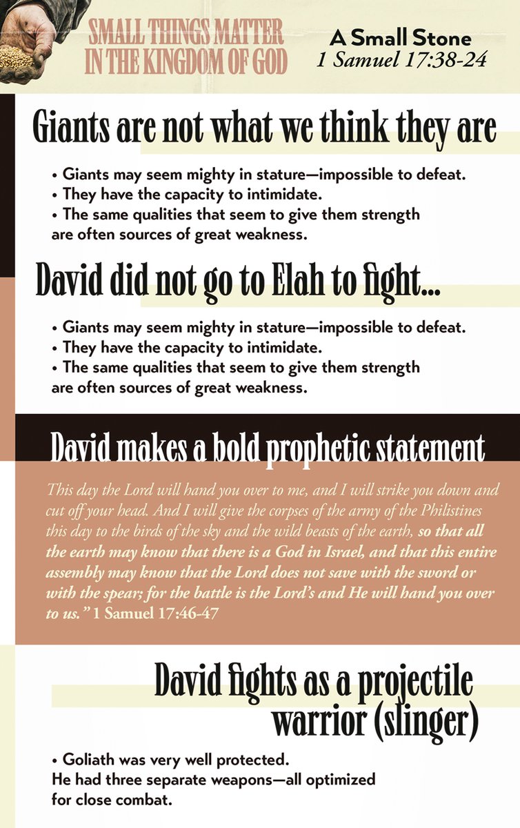 jccelgin's tweet image. #TeachingGuide | Small Things Matter in the Kingdom of God » A Small Stone | 02-16 #February #God #Elgin