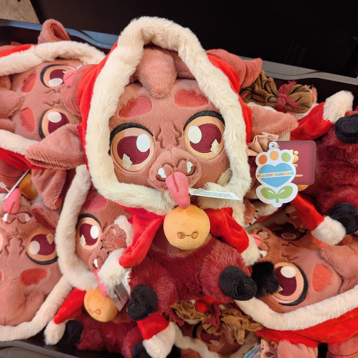 THE FIRST BATCH OF KRAMPUSES (Krampi?)  ARE PREPPED FOR SHIPPING!!! 🥳🎉 

You wouldn't know it, but this little trouble maker is 2 years worth of work and a legal shenanigans, to boot. 👀

But we DID IT. HE IS HERE. AND WORTH EVERY  MINUTE!
~
#krampus #plushies #artshop