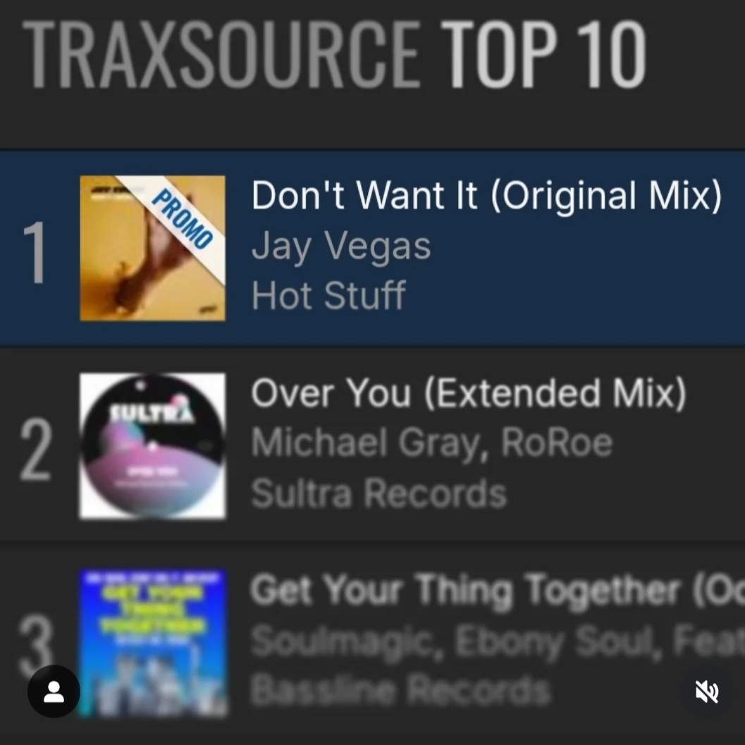 Jay Vegas (@jayvegas1) on Twitter photo My second #1 of 2025. Thanks for the support! ❤️🙏 <a href="/traxsource/">Traxsource</a> <a href="/HotStuffRecords/">Hot Stuff Records</a>
traxsource.com/title/2455389/… My second #1 of 2025. Thanks for the support! ❤️🙏 <a href="/traxsource/">Traxsource</a> <a href="/HotStuffRecords/">Hot Stuff Records</a>
traxsource.com/title/2455389/…