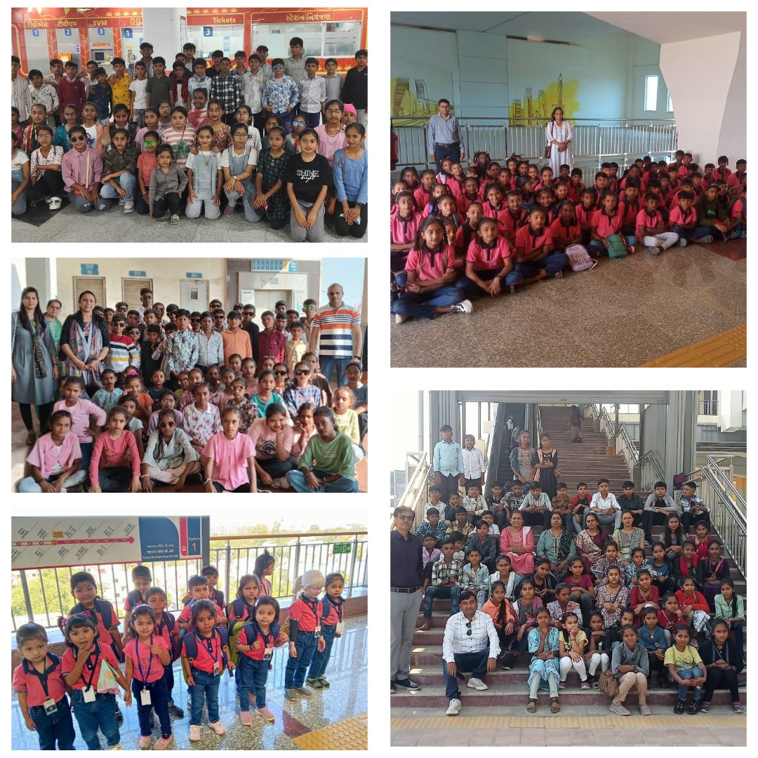 Bringing smiles onboard! School students and teachers experienced the joy of traveling with Ahmedabad Metro.