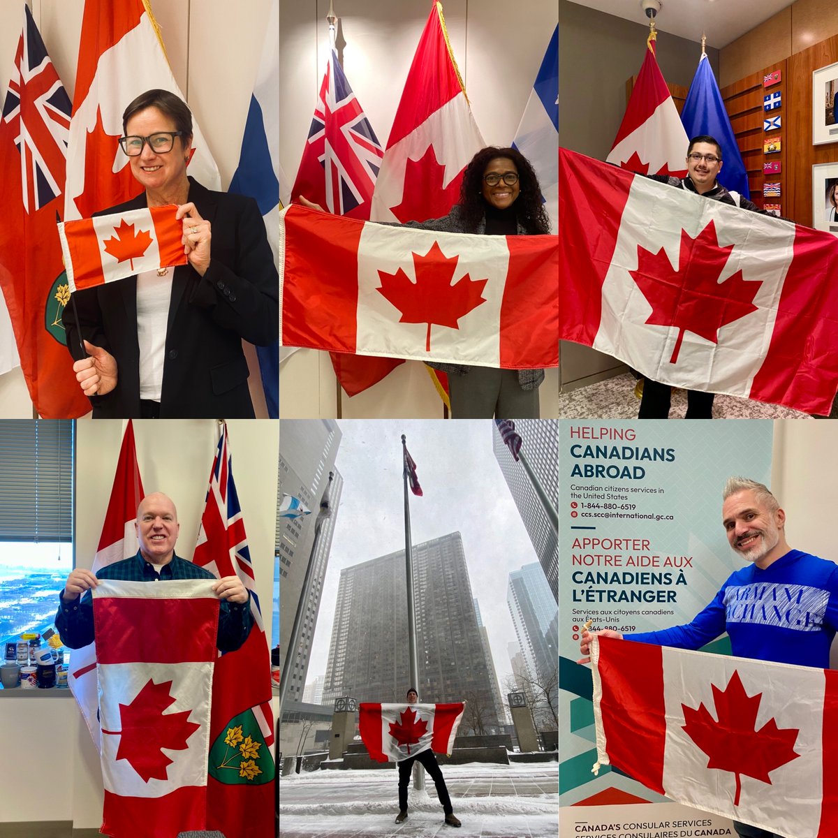 On National Flag of Canada Day, #TeamCanada in Chicago joins Canadians around the world in celebrating 60 years of the #CanadianFlag!