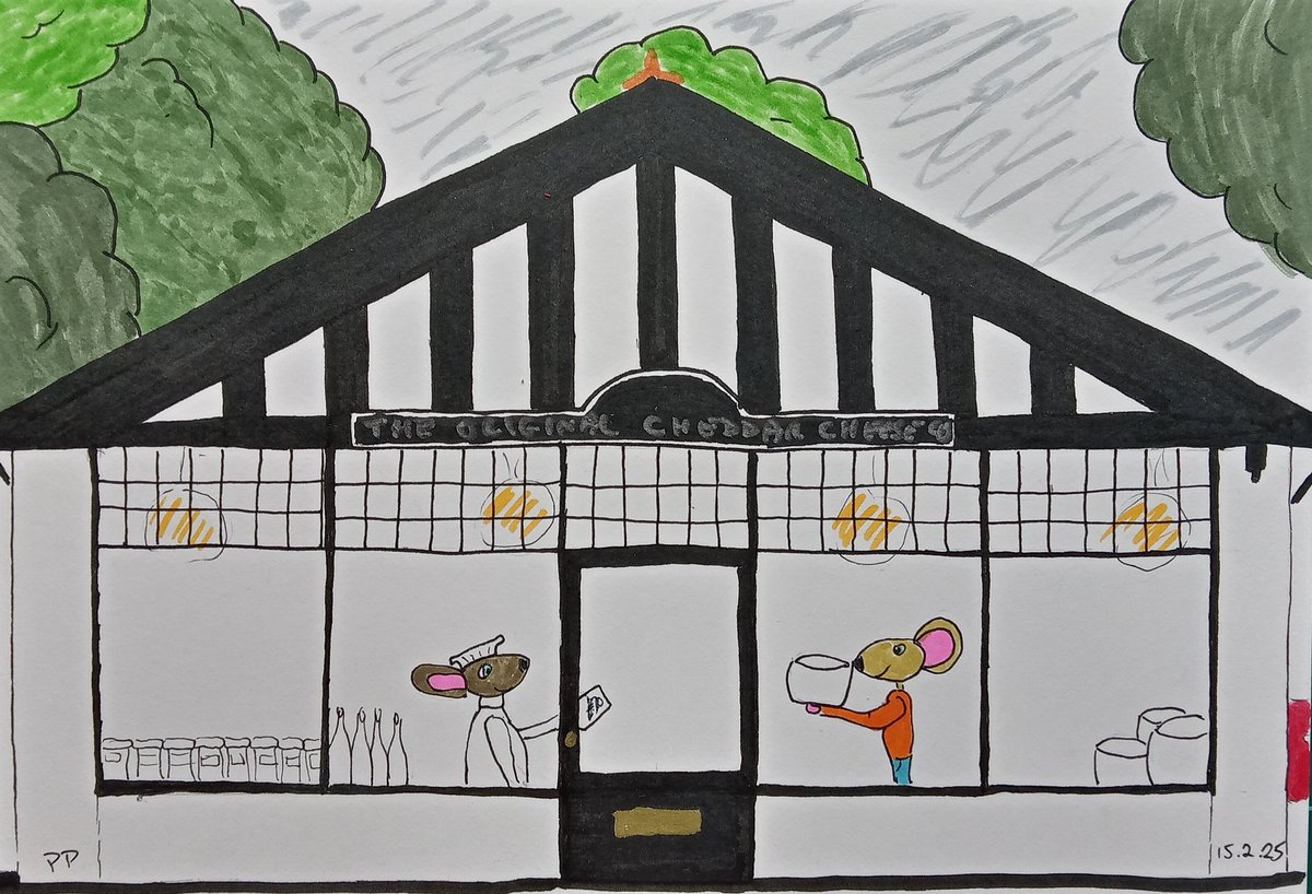 He is a mouse
He's a big cheese lover
He thinks real cheddar
Is unlike any other

Thanks to <a href="/NessaSpratticus/">Nessa & Co. (aka Sir Jack Spratticus🌈)</a>
For the suggestion 🐭

#HouseMouse #HouseMouseOnTour2025 #HouseMouse2025 #DevonMice #SomersetMice #cheddarcheese #cheddargorge
