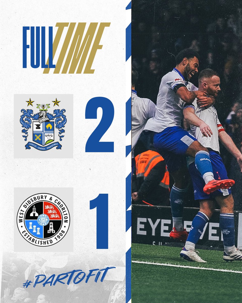 buryfcofficial's tweet image. ⏱️FT’ ⚪️ Shakers 2️⃣ 🆚 1️⃣ WD&amp;amp;C 🟣

The Ref blows up and The Shakers take all three points and make it six on the bounce! 

COME ON YOU SHAKERS

#BuryFC | #PartOfIt