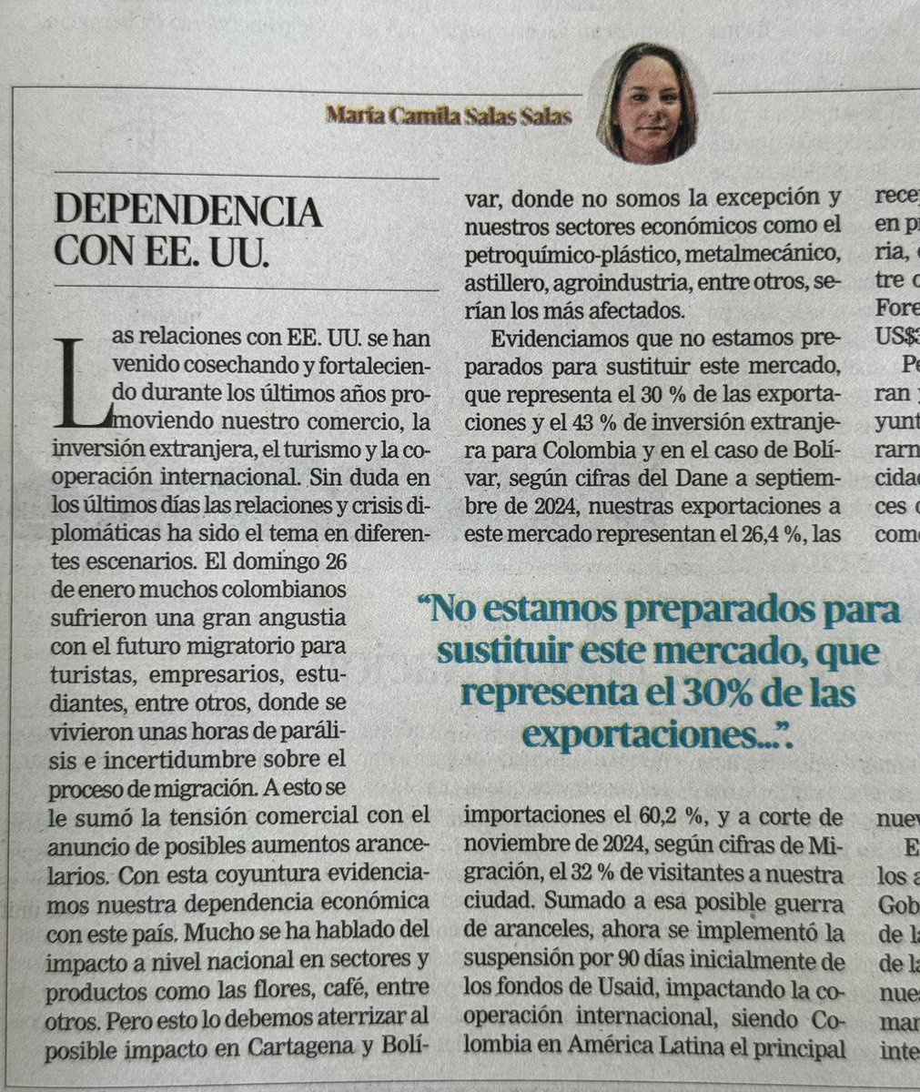Buena Cami. <a href="/CamilaSalas/">Maria Camila Salas</a> 

No solo no estamos preparados para sustituir este mercado, no existe la necesidad de hacerlo.